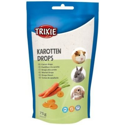 Trixie CARROT DROPS mrkvové dropsy pamlsek pro hlodavce 75 g – Zboží Mobilmania