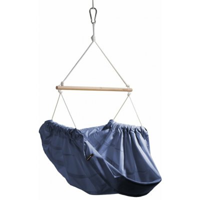 Závěsné houpací křeslo modrý melír HOJDAVAK MAXI s polštářkem – Sleviste.cz