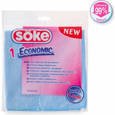 Söke Economic švédská utěrka z mikrovlákna 32 x 32 cm 1 ks – Zbozi.Blesk.cz