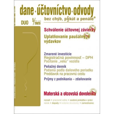 Dane, účtovníctvo, odvody bez chýb, pokút a penále č. 5 / 2023 - Účtovná závierka a vysporiadanie výsledku hospodárenia - Poradca s.r.o. – Hledejceny.cz