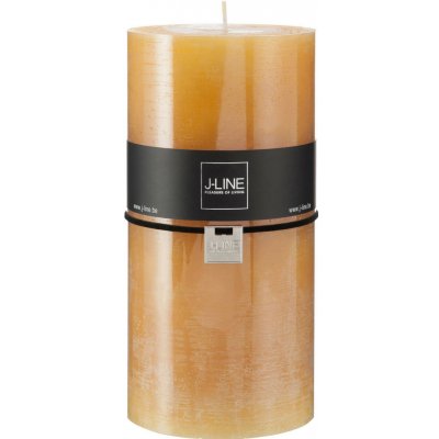 Válcová okrová svíčka XXL - 10*10*20 cm - J-Line by Jolipa – Hledejceny.cz