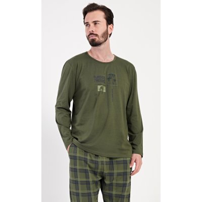 Sunshine paradise pánské pyžamo dlouhé khaki – Zboží Dáma