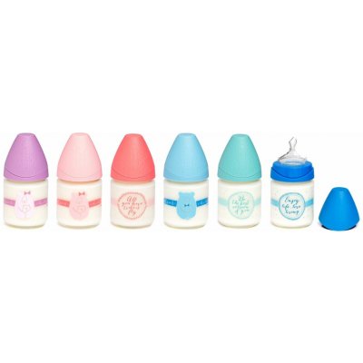 Suavinéx skleněná láhev MFL s anatomickou savičkou zelená best 120ml – Sleviste.cz