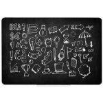 Qboard Černá bezrámová magnetická tabule na křídy - 117 x 87 cm – Zboží Mobilmania