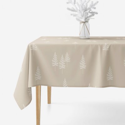 Goldea vánoční hranatý ubrus z pevné bavlny severské stromky 120x180 cm – Sleviste.cz