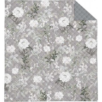 Detexpol přehoz na postel Květy grey 220 x 240 cm