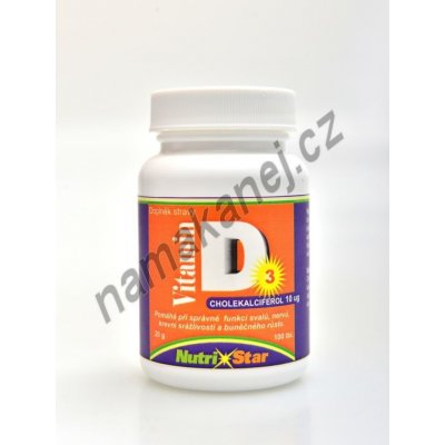 Nutristar Vitamín D3 10mcg 100 tablet – Zboží Mobilmania