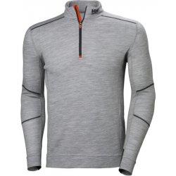 Helly Hansen Tričko LIFA merino 75107 1/2 zip funkční dlouhý rukáv pánské COT-59510707700 Melír šedá