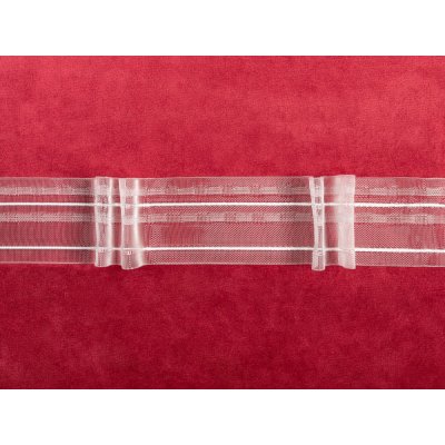 Řasící stuha RS-017 dvojité mašličky - šířka 5 cm - řasení 1:2 – Sleviste.cz