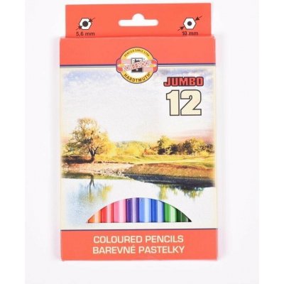 Koh-i-noor pastelky JUMBO - krajina, 12 ks – Zboží Živě