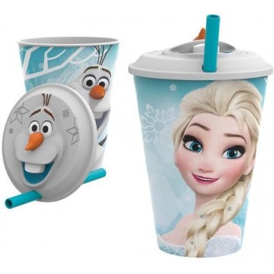 Storline 3D kelímek s brčkem a víčkem FROZEN 415 ml – Zbozi.Blesk.cz