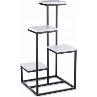 HowHomely Stojan na květiny KASKADA 79x40 černá/bílá DD0444 – Sleviste.cz