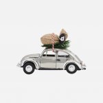 House Doctor Vánoční autíčko Xmas Car Mini Chrome stříbrná barva kov plast textil – Hledejceny.cz