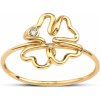 Prsteny Lillian Vassago Zlatý prsten se čtyřlístkem LLV95 GR047