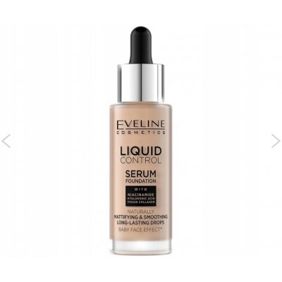 Eveline Cosmetics Liquid Control tekutý make-up s pipetou 035 Natural Beige 32 ml – Hledejceny.cz