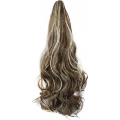 Příčeskový cop na skřipci vlnitý Barva: Oříšková hnědá s melírem 12H613 – Zbozi.Blesk.cz