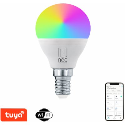 Immax NEO LITE Smart žárovka LED E14 6W RGB+CCT barevná a bílá, stmívatelná, WiFi, P45 – Zboží Mobilmania