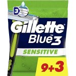 Gillette Blue3 Sensitive 12 ks – Zboží Mobilmania