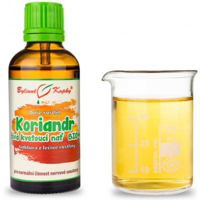 Bylinné kapky Koriandr živá kvetoucí nať tinktura 50 ml – Hledejceny.cz