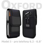 Pouzdro OXFORD Univerzální vertikální s poutkem na opasek Model 4 do 17 x 9 cm, černé – Zboží Živě