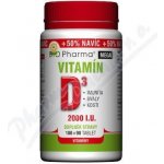 Bio-Pharma Vitamín D3 Mega 2000 I.U. 180+90 tablet – Hledejceny.cz