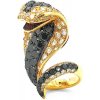 Prsteny Beny Jewellery zlatý s Černými a Bílými diamanty KBS0132