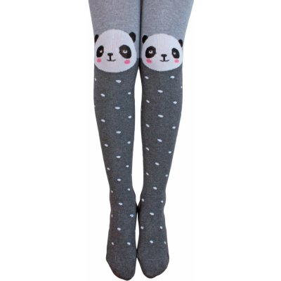 Wola Dívčí punčocháče s obrázkem PANDA šedé – Zboží Dáma