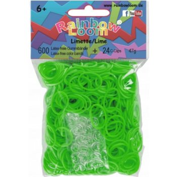 RAINBOW LOOM Original gumičky 600 kusov limetkové zelená