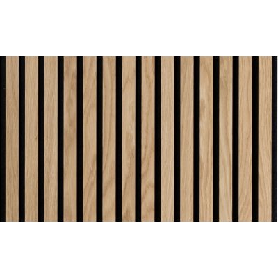 HTI Akustický lamelový panel Dub 2790 x 600 x 20 mm černá 1,67m² – Zboží Mobilmania