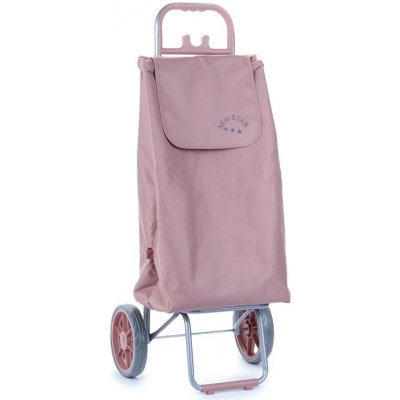 Nákupní taška na velkých kolečkách, rozšiřitelná, New Star 101 růžová světle – Zboží Mobilmania