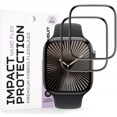 Techsuit Nano Flex (2 pack) Apple Watch 10 42mm / 11 42mm černá 174528 – Zboží Živě