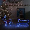 Vánoční osvětlení Nabytek XL Vánoční dekorace sobi a sáně venkovní 252 LED diod