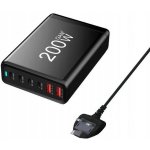 Nabíječka 200W PD 4x USB C 3x QC 3.0 GaN Dokovací stanice pro iPhone – Zboží Živě