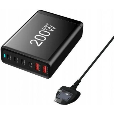 Nabíječka 200W PD 4x USB C 3x QC 3.0 GaN Dokovací stanice pro iPhone – Zboží Živě
