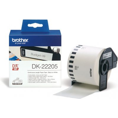 Brother DK-22205, 62mm x 30,48m, papírová role, bílá – Zboží Dáma