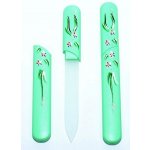 Bohemia Crystal Skleněný pilník s krytkou Tyrkys ručně malovaný s krystaly Swarovski – Zboží Dáma