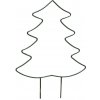 Vánoční stromek Kovářství DF Kovová silueta stromku 75cm