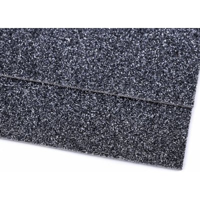 Pěnová guma Moosgummi s glitry antracit 20x30 cm - 2ks – Zbozi.Blesk.cz