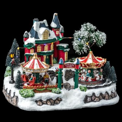 Fééric Lights and Christmas Vánoční vesnička Vánoční scéna s krámy – Hledejceny.cz