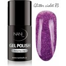 NANI Gel lak Amazing line Glitter Violet 5 ml