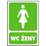 WC ŽENY 105x148mm samolepka – Sleviste.cz