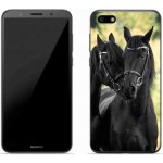Pouzdro mmCase Gelové Huawei Y5 2018 - dva černí koně – Zboží Mobilmania