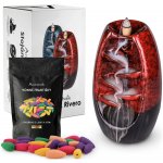 Aromatický krb Rivero backflow červený + 60 vonných kadidel Aromaholik – Sleviste.cz