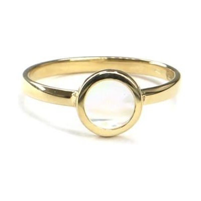 Pattic prsten ze žlutého zlata s perleťí ARP028301