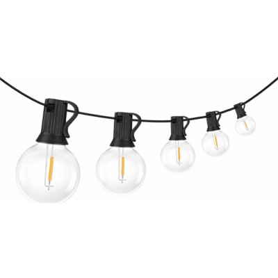 Ecolite LED párty prodloužitelný řetěz 25xG40 0,5W 230V 3000K IP44 délka 15m + 5m přívodní kabel – Hledejceny.cz
