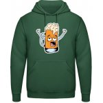 AWDis Hoodie Mikina Design Ilustrace pivní sklenice Lahvová zelená – Hledejceny.cz