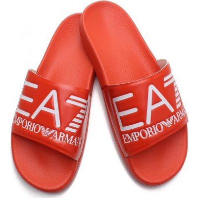Emporio Armani EA7 značkové pantofle žabky red