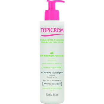 Topicrem AC hloubkově čistící gel 200 ml