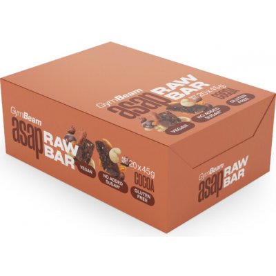 GymBeam ASAP Raw Bar 20 x 45 g – Zboží Mobilmania