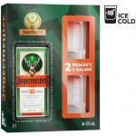 Jägermeister 35% 0,7 l (dárkové balení 2 sklenice) – Zboží Dáma